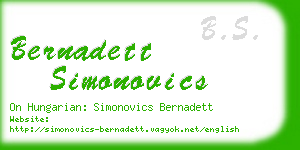 bernadett simonovics business card